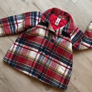 Little Me Double Breasted Coat 24M Girls Plaid Blazer Jacket Outerwear